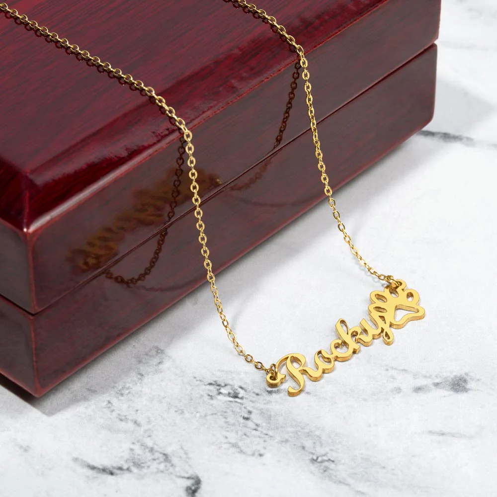 Pet Paw Name Necklace - Image 6